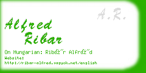 alfred ribar business card